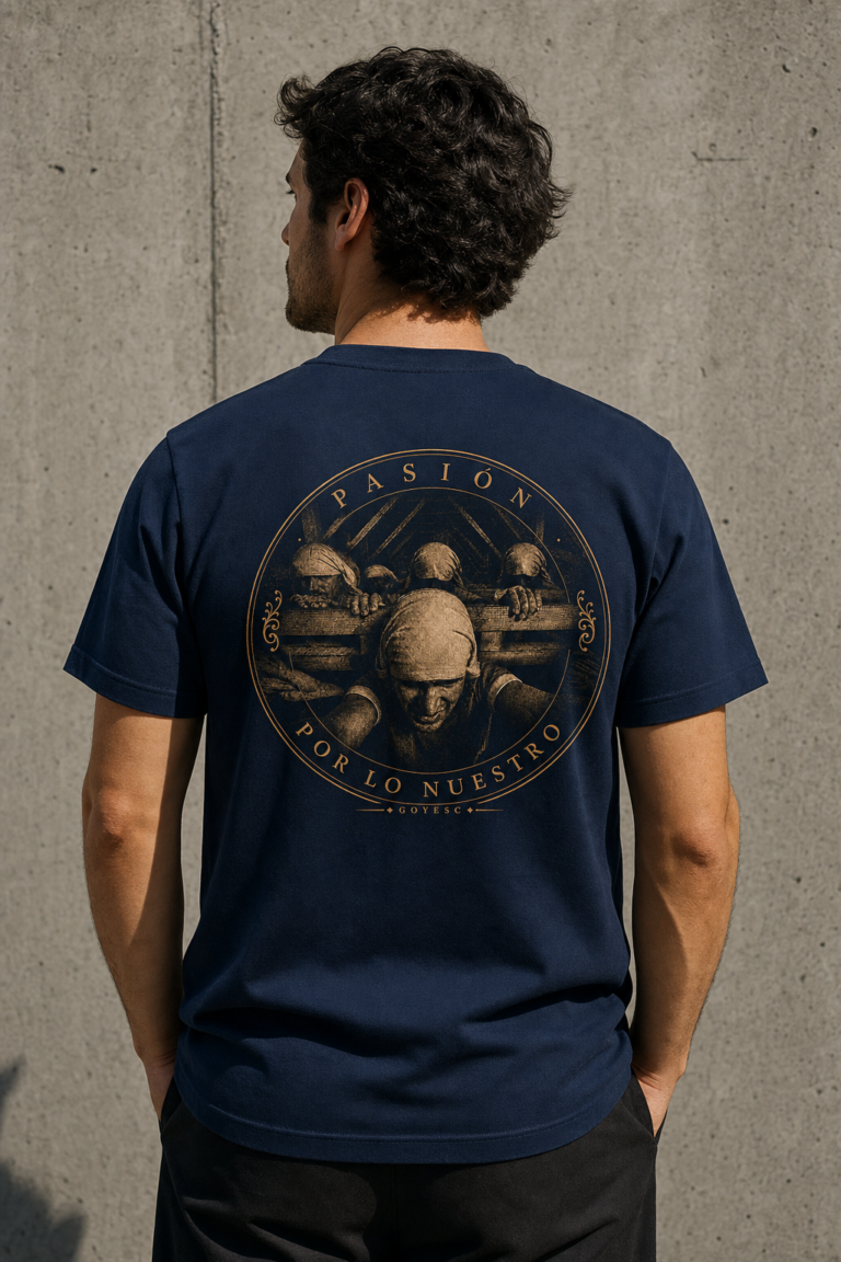 Modelo con camiseta Los Costaleros